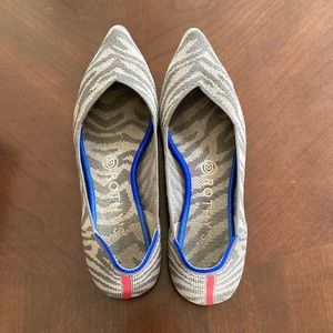 Rothy’s gray zebra flat sz 8
